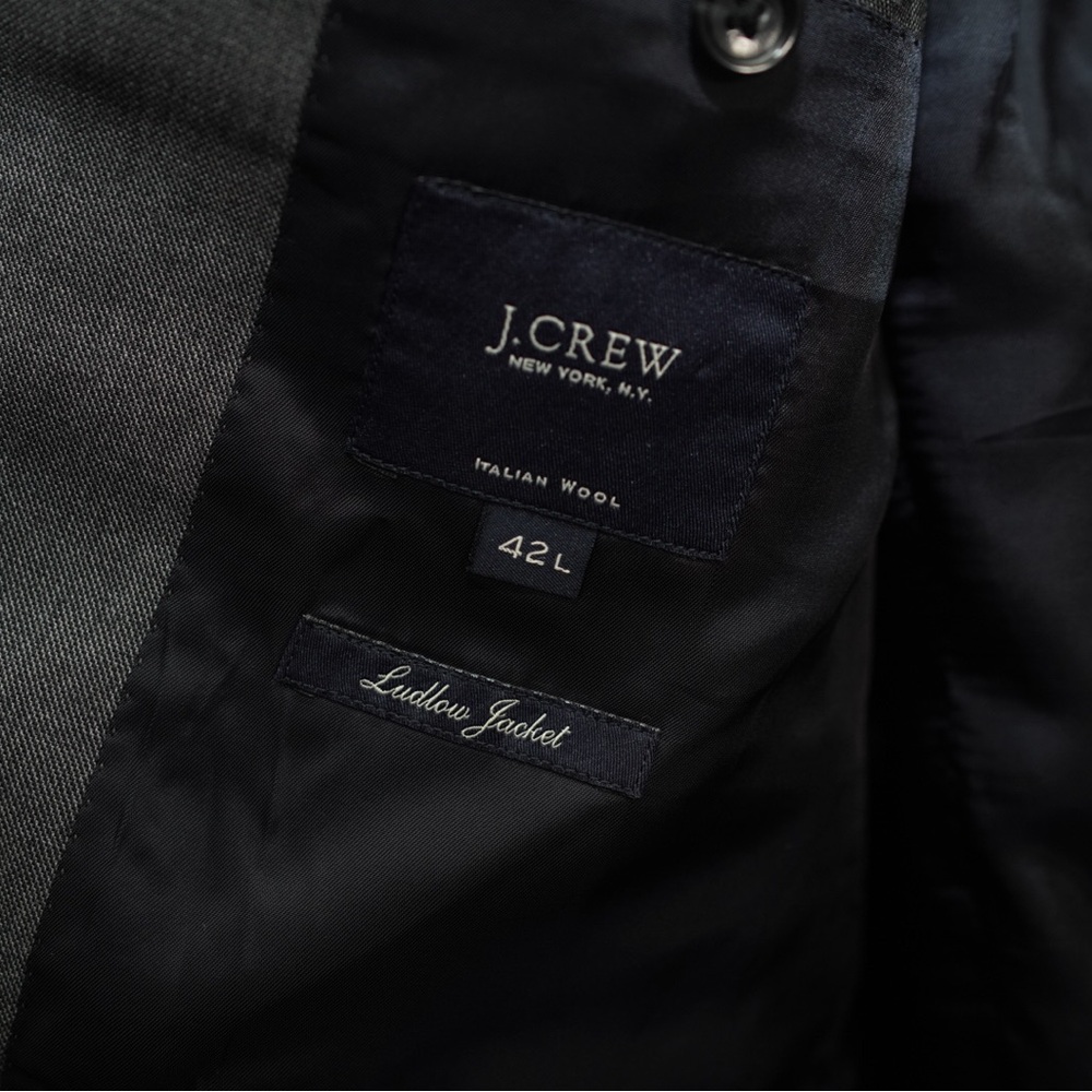 J Crew Ludlow Jacket Blazer Solid Dark Gray Itali… - image 6